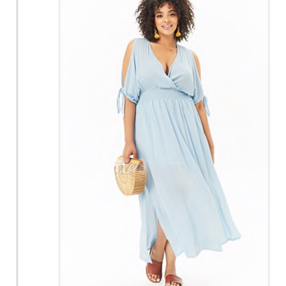 Open shoulder maxi dress